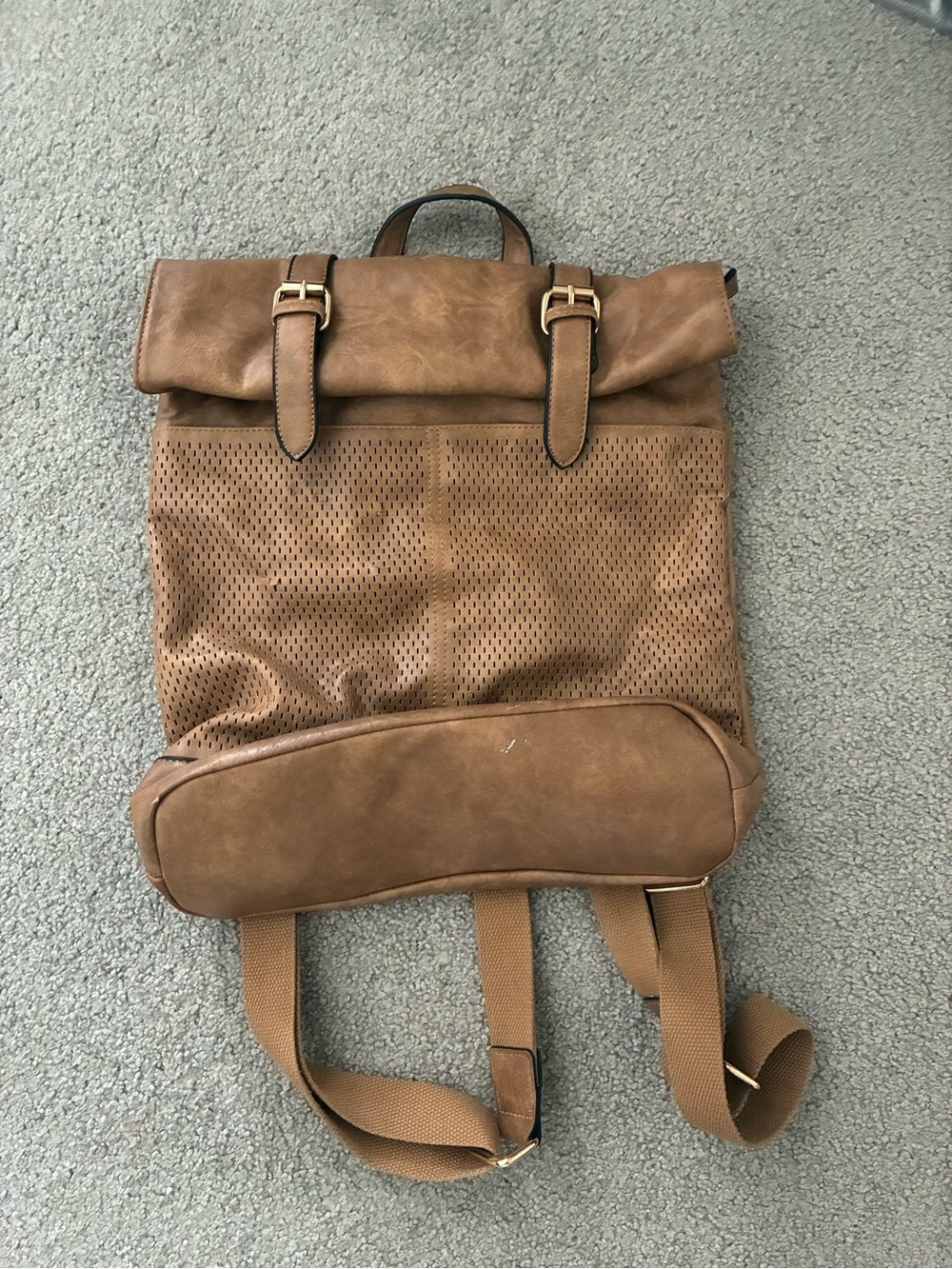 Leather backpack